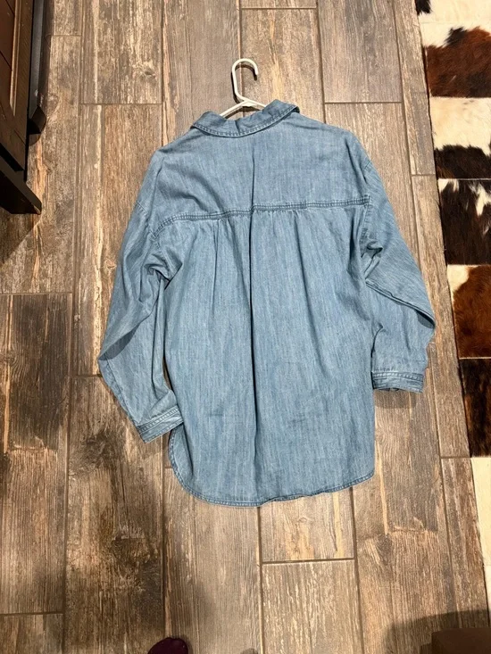 Anthropologie Crystal Denim Button Down - Picture 6 of 6